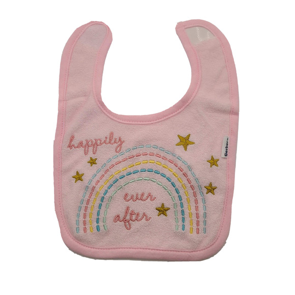 Gerber Baby Girl Terry Bib's 3 Pack - Picture 3 of 9